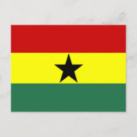 Republik Ghana mit langjähriger Flagge
