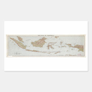 Republik Indonesien Karte (1957) Rechteckiger Aufkleber