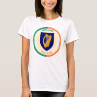 Republik Irland Coat of Arms Circle Shape