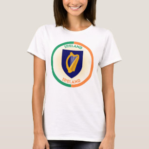 Republik Irland Coat of Arms Circle Shape T-Shirt
