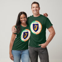 Republik Irland Coat of Arms Circle Shape
