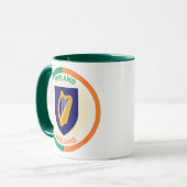 Republik Irland Coat of Arms Circle Shape Tasse (Vorderseite Links)