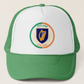 Republik Irland Coat of Arms Circle Shape Truckerkappe (Vorderseite)