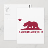 Republik Kalifornien - Basic - Red Postkarte (Vorne/Hinten)