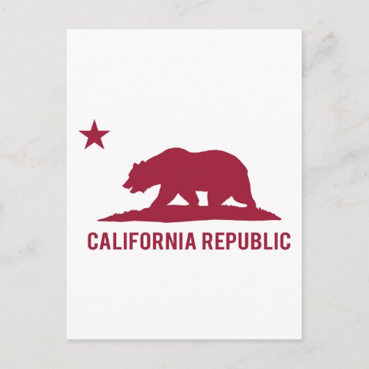 Republik Kalifornien - Basic - Red Postkarte (Vorderseite)