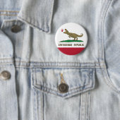 Republik Kalifornien Flag T-rex Dinosaurier Button (Beispiel)