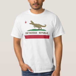 Republik Kalifornien Flag T-rex Dinosaurier T-Shirt