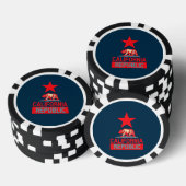 Republik Kalifornien im Pop-Stil Pokerchips (Stapel)