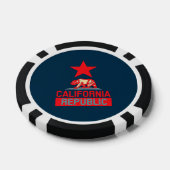 Republik Kalifornien im Pop-Stil Pokerchips (Einzeln)