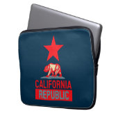 Republik Kalifornien im Retro-Pop-Stil Laptopschutzhülle (Vorderseite Links)