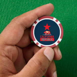 Republik Kalifornien im Stil Pokerchips