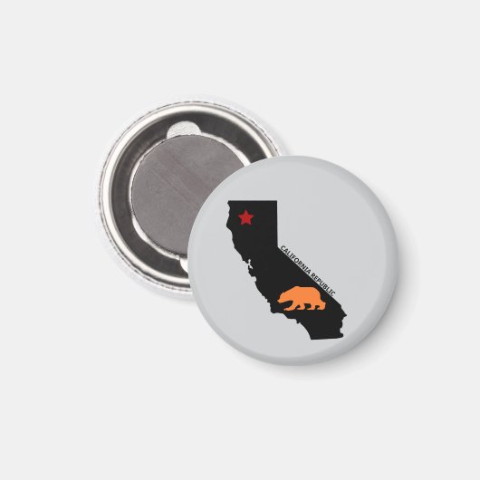 Republik Kalifornien Magnet (Vorderseite/Rückseite)