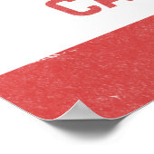 Republik Kalifornien (Rot) Poster (Ecke)