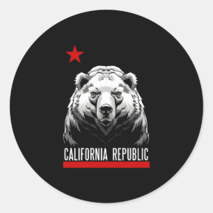 Republik Kalifornien Runder Aufkleber