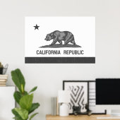 Republik Kalifornien (Schwarz) Poster (Heimbüro)