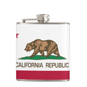 Republik Kalifornien (Staatsflagge) Flachmann