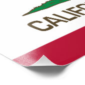 Republik Kalifornien (Staatsflagge) Fotodruck (Ecke)