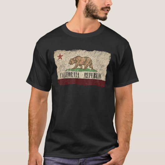 Republik Kalifornien Vintag Flag Shirt Cali Bea (Vorderseite)
