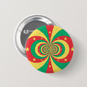 Republik Kamerun fünfzackiger Stern Button (Vorne & Hinten)