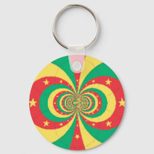 Republik Kamerun fünfzackiger Stern Schlüsselanhänger