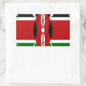 Republik Kenia Nationalflagge Schwarz-Grün Ar Rechteckiger Aufkleber (Tasche)