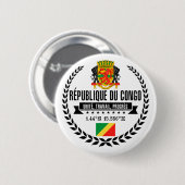 Republik Kongo Button (Vorne & Hinten)