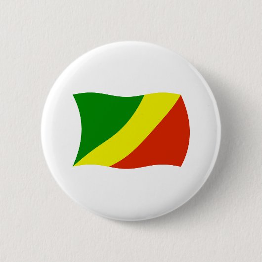 Republik Kongo Flagge Button (Vorderseite)