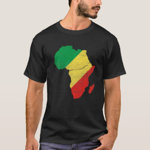 Republik Kongo Flaggenstaaten Afrikas Kontinentale T-Shirt