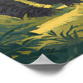 Republik Kongo Illustration Reise Kunst Poster (Ecke)