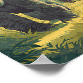 Republik Kongo Illustration Reise Kunst Poster (Ecke)