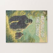 Republik Kongo Illustration Reise Kunst Puzzle (Horizontal)