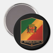 Republik Kongo Magnet (Vorderseite/Rückseite)