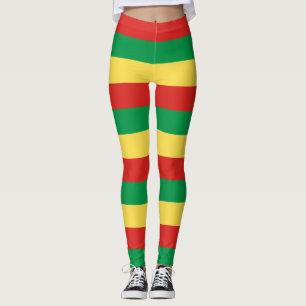 Republik Kongo Nationalflagge Farben Leggings