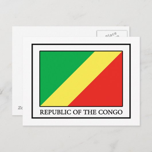 Republik Kongo Postkarte (Vorne/Hinten)