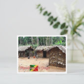 Republik Kongo - Pygmee-Haus - Postkarte (Stehend Vorderseite)