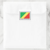 Republik Kongo Quadratischer Aufkleber (Tasche)