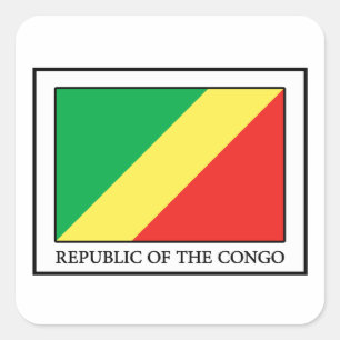 Republik Kongo Quadratischer Aufkleber