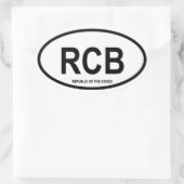 Republik Kongo "RCB" Ovaler Aufkleber (Tasche)