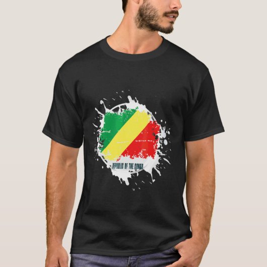 Republik Kongo Splash T-Shirt (Vorderseite)