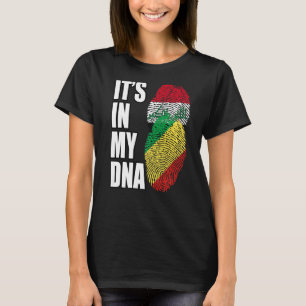 Republik Kongo und Irakisches Misch-DNA-Flag Herit T-Shirt
