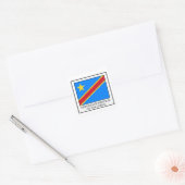 Republik Kongosaufkleber Quadratischer Aufkleber (Umschlag)