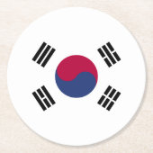 Republik Korea Runder Pappuntersetzer (Vorderseite)