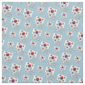 Republik Korea (Südkorea) - Fußballball und Flagge Stoff (Muster)