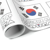Republik Korea - Südkoreanische Flagge gefixt Geschenkpapier (Rolleneckpunkt)