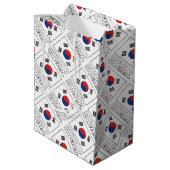 Republik Korea - Südkoreanische Flagge - personali Mittlere Geschenktüte (Rückseite Schrägansicht)