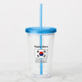 Republik Korea Südkoreanische Flagge Personalisier Acryltrinkbecher