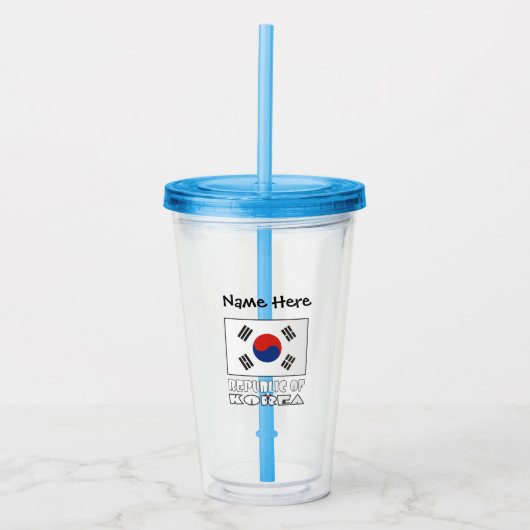 Republik Korea Südkoreanische Flagge Personalisier Acryltrinkbecher (Vorderseite)
