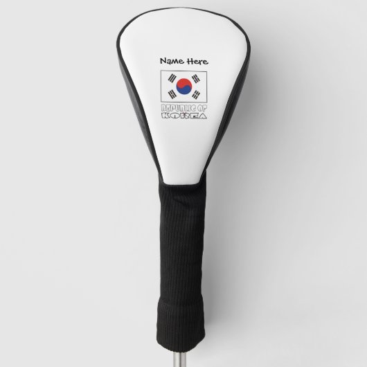 Republik Korea Südkoreanische Flagge Personalisier Golf Headcover (Vorderseite)