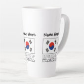 Republik Korea Südkoreanische Flaggenschwarz perso Milchtasse (Rechte Ecke)