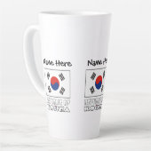 Republik Korea Südkoreanische Flaggenschwarz perso Milchtasse (Linke Ecke)